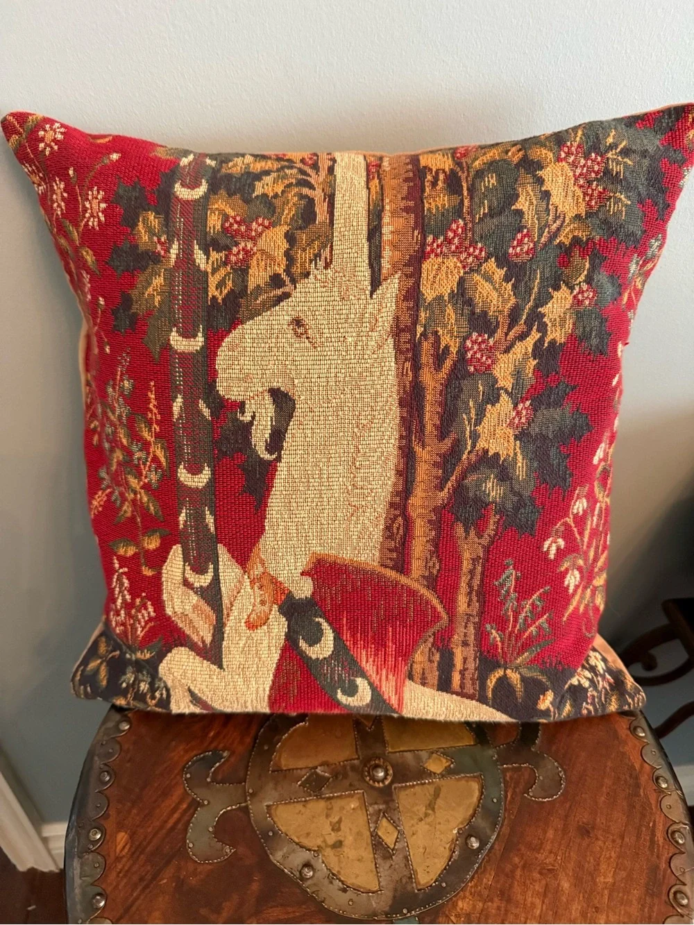 Unicorn Jacquard Weave Cushion 18” X 18”